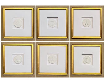 Framed Anchor Intaglios in Gold Frame