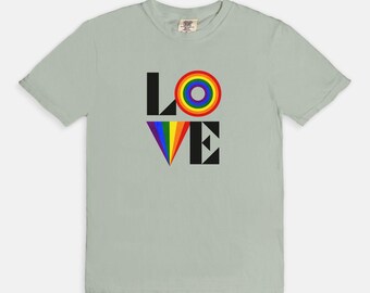 Camiseta Pride Love - Camiseta Comfort Colors 1717
