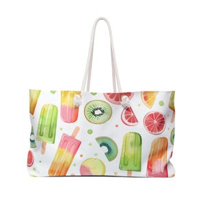 Bunte Sommer Weekender Tasche, Perfekte Reise Tragetasche, Strand Tasche, Urlaubs Carryall, Obst Muster Geldbörse, lustiges Geschenk für Sie