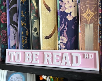 To Be Read Bookshelf Sign Bookish Decor