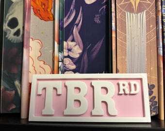 TBR Road Bookshelf Sign Bookish Decor