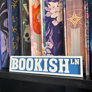 Bookish Lane Bookshelf Sign Bookish Decor