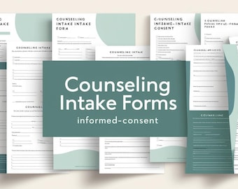 Editable Client Intake Forms: Client Consent Form Templates (Digital Download)