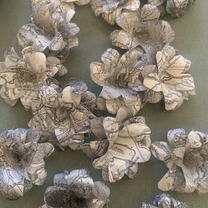 6 Vintage Karte Papier Forever Blumen Schwarz und Weiß Hochzeit/Dekor/Geschenk/Handwerk/Blumenstrauß
