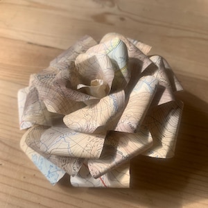Große Vintage Karte Papier Rose für immer Blumen Geschenk/Hochzeit/Dekor/Blumenstrauß/Handwerk