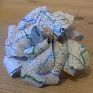 Große Vintage Landkarte Papier Rose Forever Flower