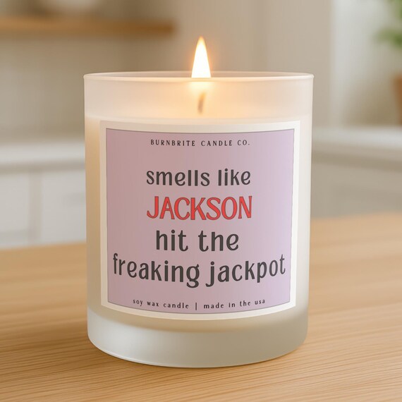 Personalized Engagement Candle | 9oz Scented Soy Wax Candle