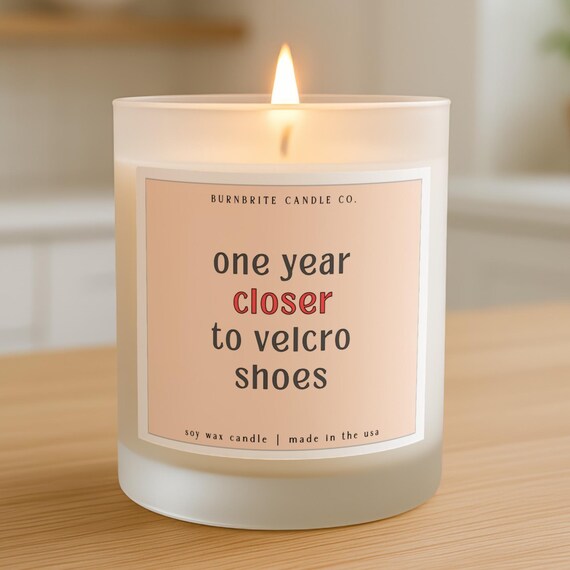 Humorous Birthday Gift | Over the Hill Present | 9 oz Soy Wax Scented Candle