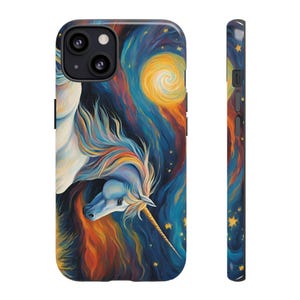 Starry Night Unicorn Phone Case - Tough Cases for Whimsical Touch
