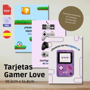 Biglietti d'auguri stampabili | Congratulazioni Gamer Love | Design ispirato ai videogiochi | Dettaglio romantico per i giocatori