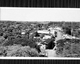 Foto vintage 1930-1940 HAWAIIANA "Hawaii Town ALOHA THEATER" Mate #1056