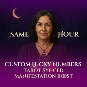 Same Hour Custom Lucky Numbers – Personalized Picks, Tarot Enhanced Algorithm Boost