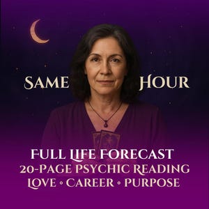 Same Hour Full Life Forecast Tarot - 20-seitige psychische Einsicht für Liebe, Karriere und Schicksalsweg
