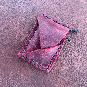 Monedero de piedra, billetera de bolsillo, billetera pequeña, billetera de diseñador, billetera de cuero rojo, porta piedras