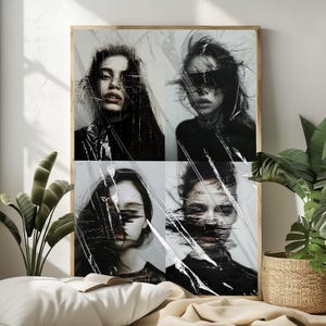 Fragments - Women Portrait Photography, Woman, Printable, Digital Download, Wall Art, Print Art, Home Decor, Gift Idea, Black and White