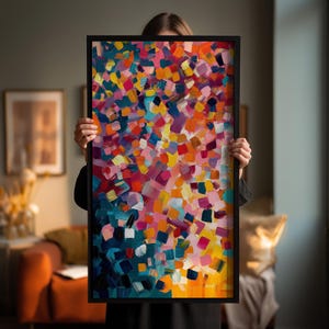 Abstract Art - Colorful Brush Strokes, Printable, Digital Download, Wall Art, Print Art, Home Decor, Gift Idea