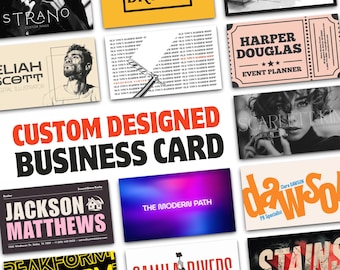 Custom Designed Business Card, Personalized, Custom Card Design, Professional Business Card, Printable, Digital Download, Business Owners