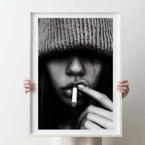 Woman Portrait Fine Art Black and White Photography, Art Print, Printable Poster, Digital Download, Wall Art, Home Decor, Gift Idea
