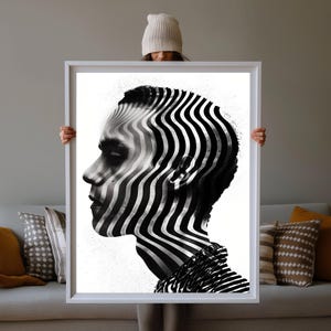 Lines - Black and White Portrait Photography, Printable, Digital Download, Wall Art, Print Art, Home Decor, Gift Idea