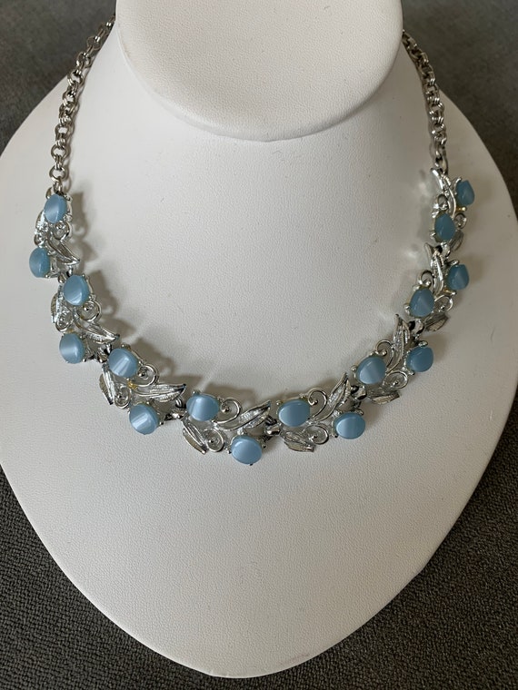 Vintage Thermoset Baby Blue Sky Necklace 1940 | Etsy