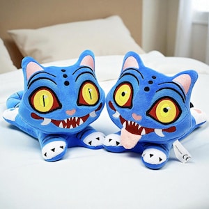 Derpy Tiger Kpop Demonn Hunters Plushie | Blue Tiger Anime-Inspired Doll