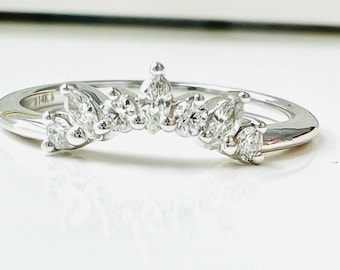 Diamond Contour Wedding Ring