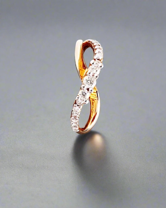 Infinity Natural Diamond Anniversary Ring 1/3 Carats