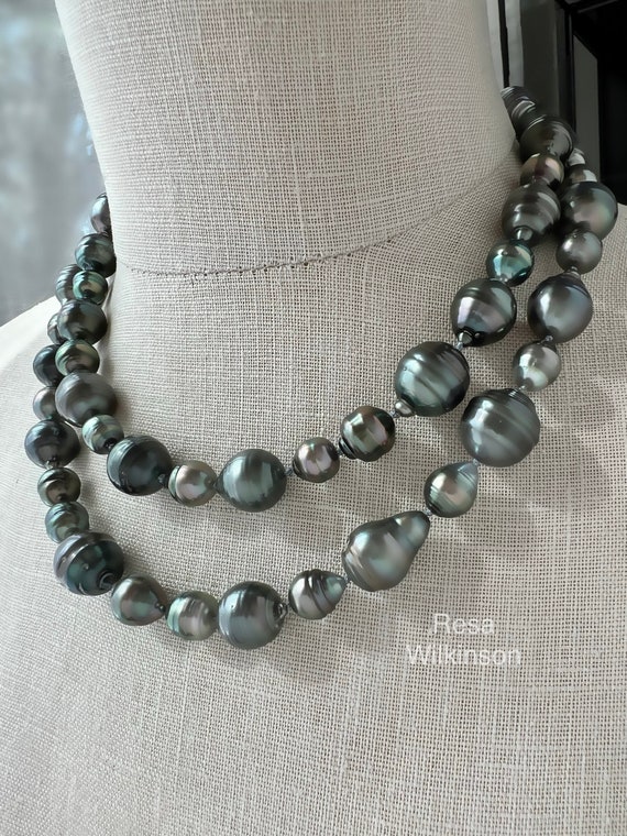 Baroque Shaped Tahitian Pearl Necklace Opera Length