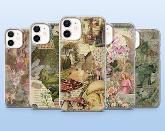 Fairy Handyhülle Nature Cottage Core Cover für iPhone 17Pro, 16, 15, 14, 13, 12, Samsung S25, S24, S23Fe, S22, A16, A26, A56, Pixel 10, 9Pro