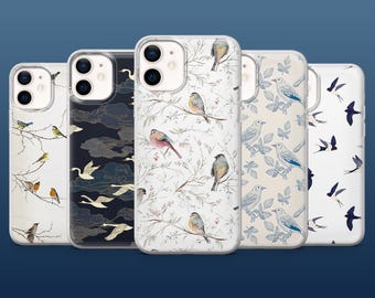 Birds Phone Case Nature Birdie Cover for iPhone 17Pro, 16, 15, 14, 13, 12, Samsung S25, S24, S23Fe, S22, A16, A26, A56, Pixel 10, 9Pro