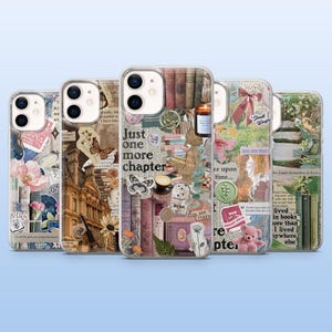 Book Reader Phone Case Bookish Book Cover for iPhone 16 Pro, 15, 14, 13, 12, Samsung S25, S23Fe, S24Fe, S22, A16, A55, Pixel 9 Pro, 8A