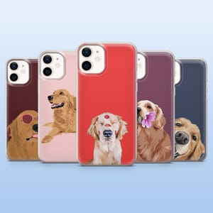 Golden Retriever Handyhülle Süßer Hund Welpe Cover für iPhone 16 Pro, 15, 14, 13, 12, Samsung S25, S23, S24, S22, A16, A55, Pixel 9 Pro, 8A