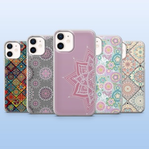 Mandala Phone Case Spiritual Hindu Art Cover for iPhone 16 Pro, 15, 14, 13, 12, Samsung S25, S24Fe, S23, S22, A16, A55, Pixel 9 Pro, 8A