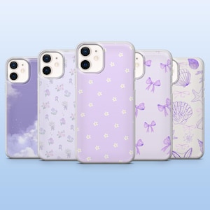 Pastel Purple Phone Case Simple Light Purple Cover for iPhone 16 Pro, 15, 14, 13, 12, Samsung S25, S23, S24, S22, A16, A55, Pixel 9 Pro, 8A