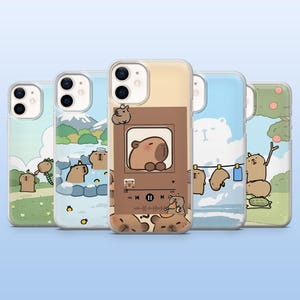 Capybara Phone Case Herbivore Rodent Cover for iPhone 16 Pro, 15, 14, 13, 12, Samsung S25, S23, S24, S22, A16, A55, Pixel 9 Pro, 8A