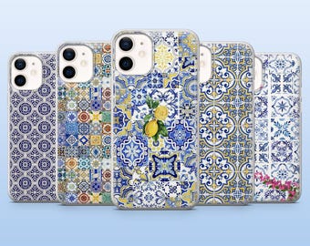 Portugal Tile Phone Case Tile Art Blue Tile Cover for iPhone 17Pro, 16, 15, 14, 13, Samsung S25, S24, S23Fe, S22, A16, A26, A56, Pixel 10, 9