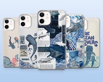 Whale Shark Phone Case Aquatic Sea Life Cover for iPhone 17Pro, 16, 15, 14, 13, 12, Samsung S25, S24, S23Fe, S22, A16, A26, A56, Pixel 10, 9