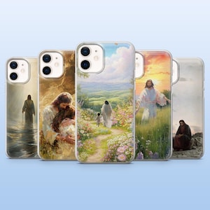Jesus Christ Phone Case Catholic Christian Cover for iPhone 16 Pro, 15, 14, 13, 12, Samsung S25+, S23Fe, S24, S22, A16, A55, Pixel 9Pro, 8A