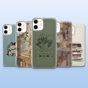 Book Phone Case Bookish Book Lover Cover for iPhone 16 Pro, 15, 14, 13, 12, Samsung S25, S23Fe, S24Fe, S22, A16, A55, Pixel 9 Pro, 8A