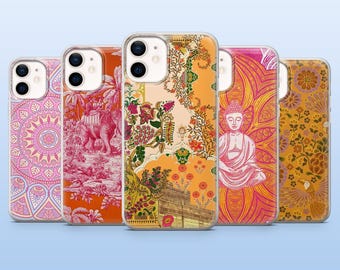 Indian Art Phone Case Culture Hindu Art Cover for iPhone 16 Pro, 15, 14, 13, 12, Samsung S25, S23, S24Fe, S22, A16, A55, Pixel 9 Pro, 8A