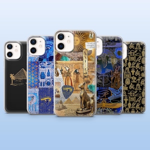 Ancient Egypt Phone Case Pyramid Anubis Cover for iPhone 16 Pro, 15, 14, 13, 12, Samsung S25, S23Fe, S24Fe, S22, A16, A55, Pixel 9 Pro, 8A