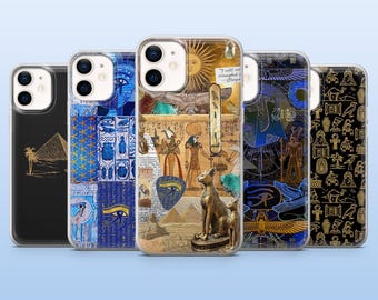 Ancient Egypt Phone Case Pyramid Anubis Cover for iPhone 17Pro, 16, 15, 14, 13, 12, Samsung S25, S24, S23Fe, S22, A16, A26, A56, Pixel 10, 9