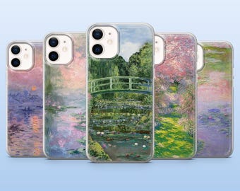 Claude Monet Phone Case Nature Monet Art Cover for iPhone 17, 16, 15, 14, 13, 12, Samsung S25, S24, S23, S22, A16, A26, A56, Pixel 10,9A
