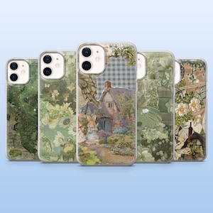 Cottage Core Phone Case Nature Aesthetic Cover for iPhone 16 Pro, 15, 14, 13, 12, Samsung S25, S23, S24, S22, A16, A55, Pixel 9 Pro, 8A