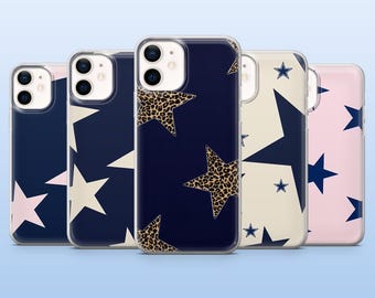Navy Star Phone Case Navy Blue Twinkle Cover for iPhone 17Pro, 16, 15, 14, 13, 12, Samsung S25, S24, S23, S22, A16, A26, A56, Pixel 10, 9Pro