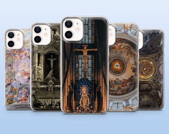 Church Phone Case Religous Catholic Cover for iPhone 17Pro, 16, 15, 14, 13, Samsung S25, S24, S23, S22, A16, A26, A56, Pixel 10, 9A