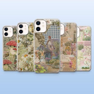 Cottage Core Phone Case Nature Green Aesthetic Cover for iPhone 16 Pro, 15, 14, 13, 12, Samsung S25, S23Fe, S24, S22, A16, A55, Pixel 9, 8A