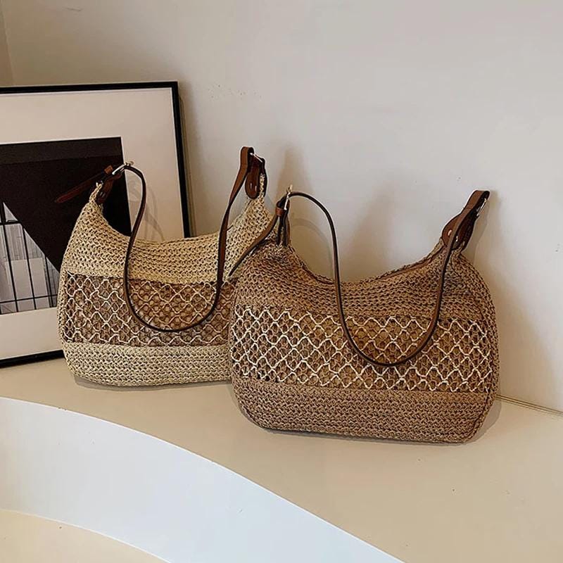 Vintage hand-woven granny bag
