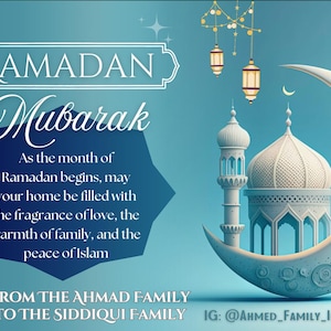 Cartões eletrônicos personalizáveis de Ramadã e Eid | 10 cartões de felicitações islâmicos editáveis | Modelo digital Canva | Ramadan Kareem Eid Mubarak | Convites