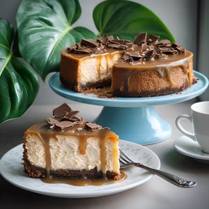 Salted Caramel Cheesecake • Cheesecake recipe •  Creamy Cheese Cake • Homemade Cheesecake • Easy Dessert Recipe • Simple Cheesecake